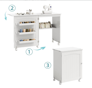 Mesa Plegable Máquina Coser 2 en 1 Marca Costway