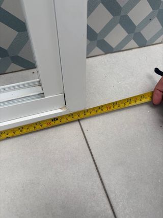 Ventana corredera blanca