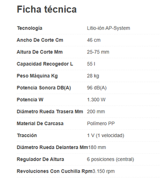 Cortacésped Batería STIHL RMA 448 TC