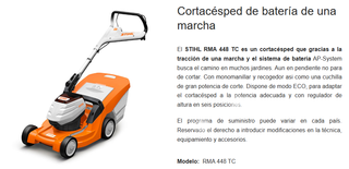 Cortacésped Batería STIHL RMA 448 TC