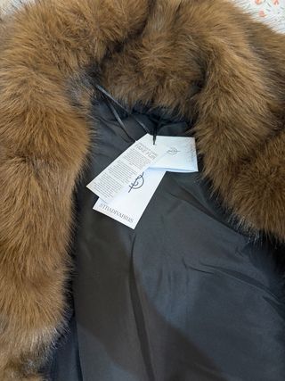 Abrigo pelo marrón Stradivarius Talla M