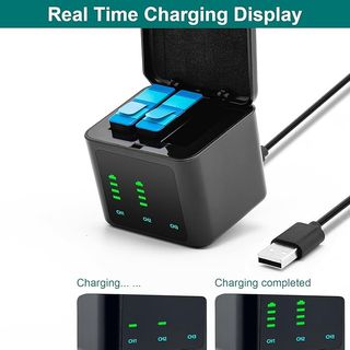 BCMCZCDC Cargador y 2 Baterías 2000mAh Gopro Hero