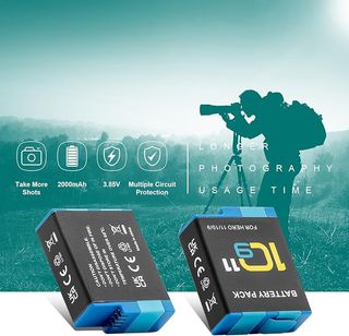 BCMCZCDC Cargador y 2 Baterías 2000mAh Gopro Hero