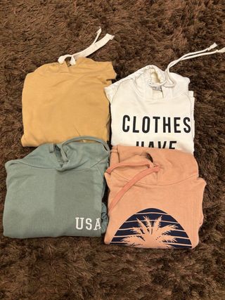 Lote 4 sudaderas mujer cortas
