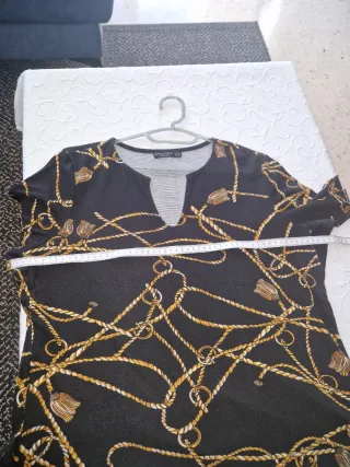 Jersey punto cadenas negro y dorado