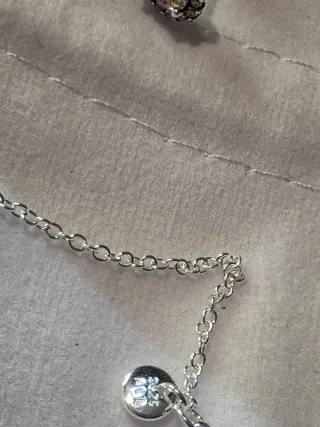 Conjunto Pandora Corazón Plata y Rosa