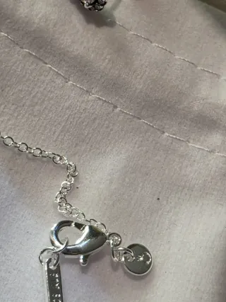 Conjunto Pandora Corazón Plata y Rosa