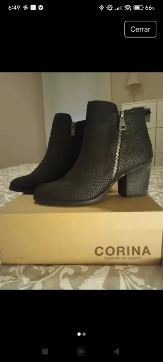 Botín tacón CORINA negro