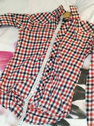 Camisa Zara a cuadros roja y negra