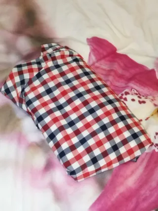 Camisa Zara a cuadros roja y negra