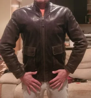 Chaqueta de Piel Lloyd's Marrón