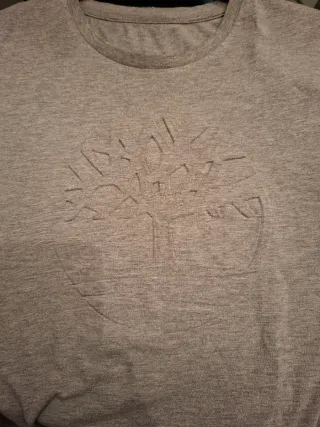 T-shirt Timberland grigia con logo in rilievo