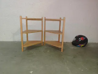 2 Estanterías Ragrund Bambú Esquina Baño 34x60