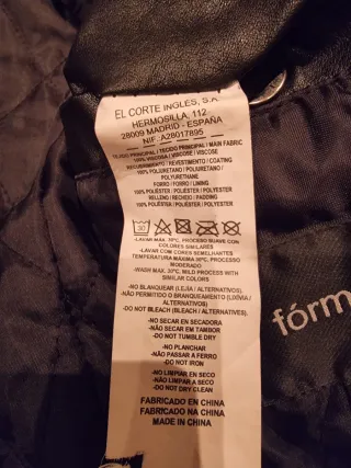 Chaqueta de piel sintética