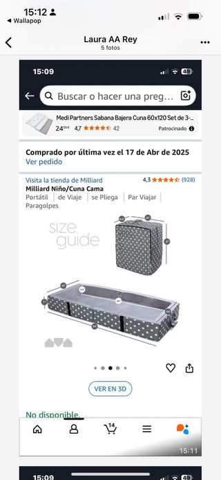 Milliard Niño/Cuna de Viaje Portátil Paragolpes