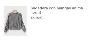 Sudadera gris con estampado de serpiente