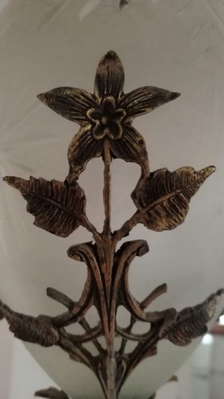 Lampadario ferro e vetro