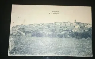 🇪🇸 BERDÚN HUESCA TARJETA POSTAL ANTIGUA ORIGINAL