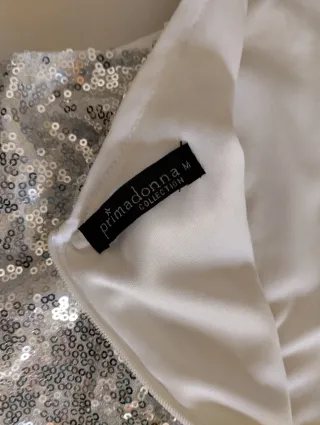 Mini abito argento paillettes