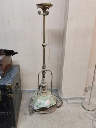 Lámpara de techo bronce,antigua