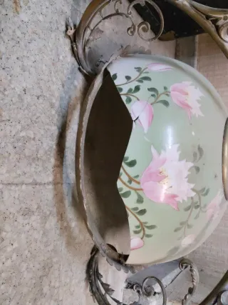 Lámpara de techo bronce,antigua