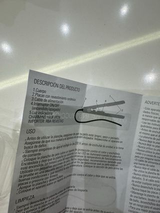 Mini plancha de pelo rosa y blanca