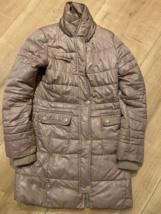 Abrigo acolchado mujer talla XS beige