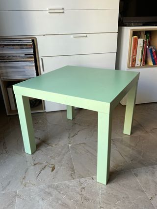 Mesa Auxiliar Ikea Verde Pastel 55x55