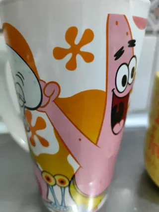 Tazas de desayuno Spongebob y Winnie Pooh