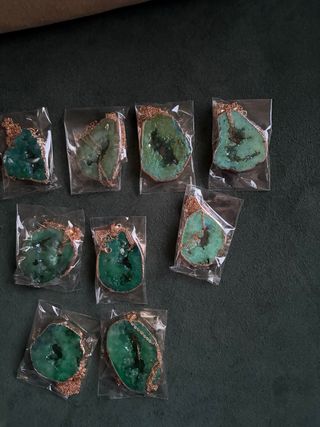 Collana con quarzo verde grezzo collana oro