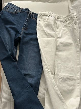 2 Pantalones vaqueros mujer talla 38 poco uso
