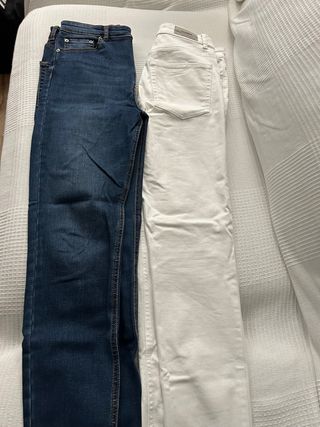 2 Pantalones vaqueros mujer talla 38 poco uso