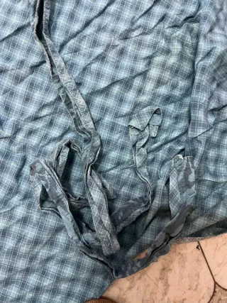 Tenda Pannello Unico Shabby Chic Blu/Teal