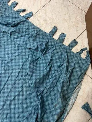 Tenda Pannello Unico Shabby Chic Blu/Teal