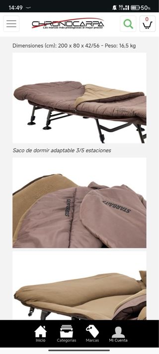 Cama Carpfishing Starbaits 3/5 Estaciones