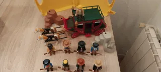 Playmobil,oeste,carreta,lote,cajas,western,fuerte