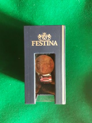 Reloj Festina esfera rosa y dorada