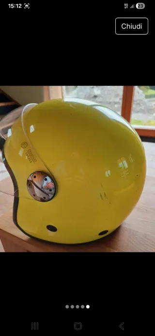 Casco moto giallo ragazzo