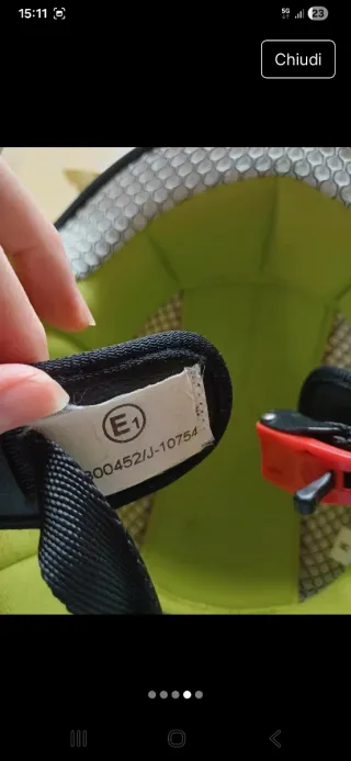 Casco moto giallo ragazzo