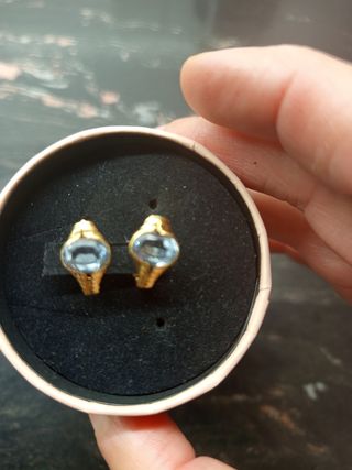 Pendientes Oro 18k Aguamarina, nada negociable