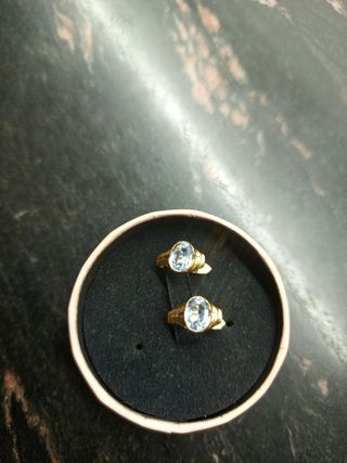 Pendientes Oro 18k Aguamarina, nada negociable