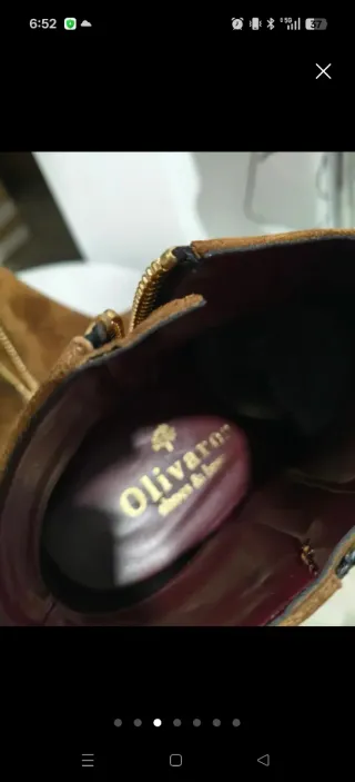 Botines de ante marrón talla 37