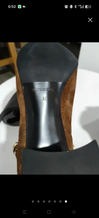 Botines de ante marrón talla 37