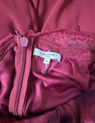 Vestito elegante pizzo rosso