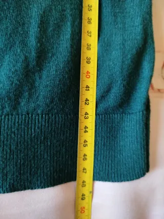 Jersey de cachemir verde talla S