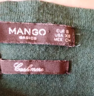 Jersey de cachemir verde talla S