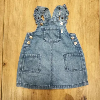 Vestido peto vaquero talla 12 meses