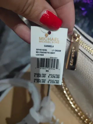 Borsetta Michael Kors in pelle beige