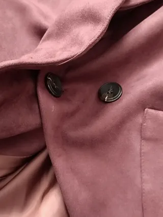 Chaqueta efecto ante marrón