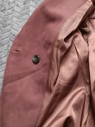 Chaqueta efecto ante marrón